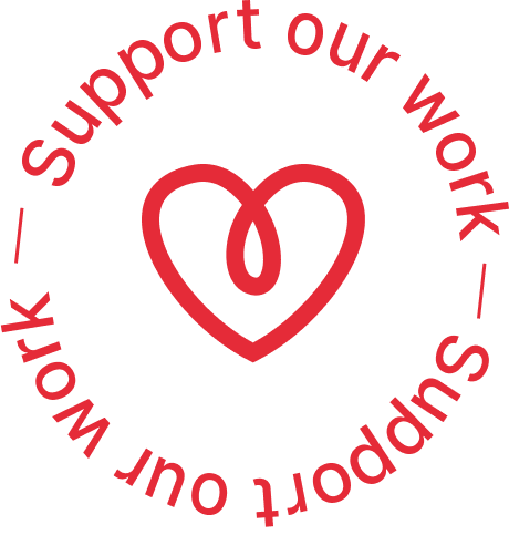 support our work red vector